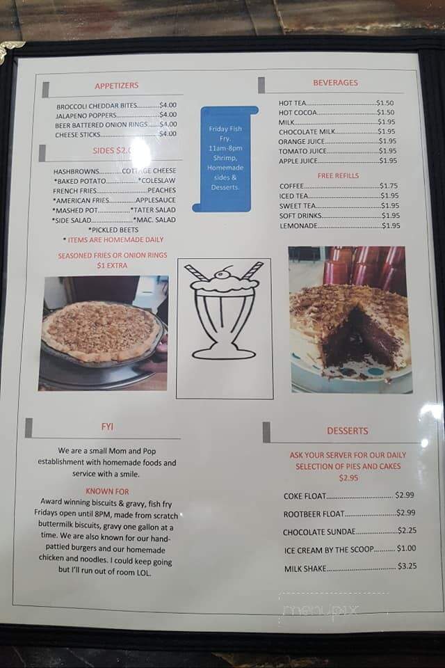 Kat A Korner Diner - Sullivan, IN menu_pic