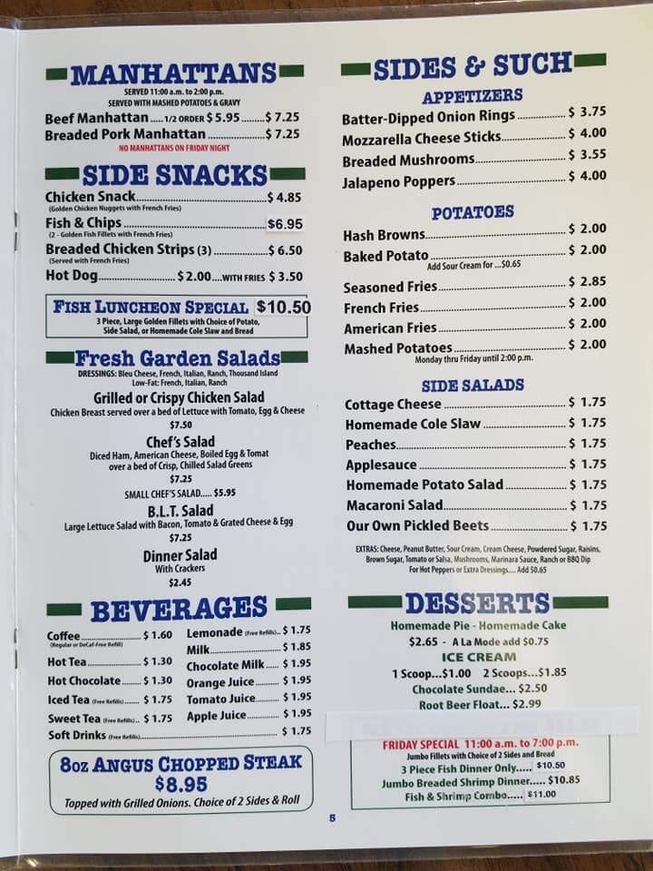 Kat A Korner Diner - Sullivan, IN menu_pic