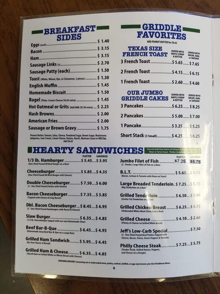 Kat A Korner Diner - Sullivan, IN menu_pic