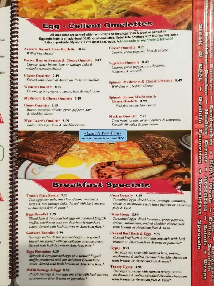 Trucks Place Restaurant - Birnamwood, WI menu_pic