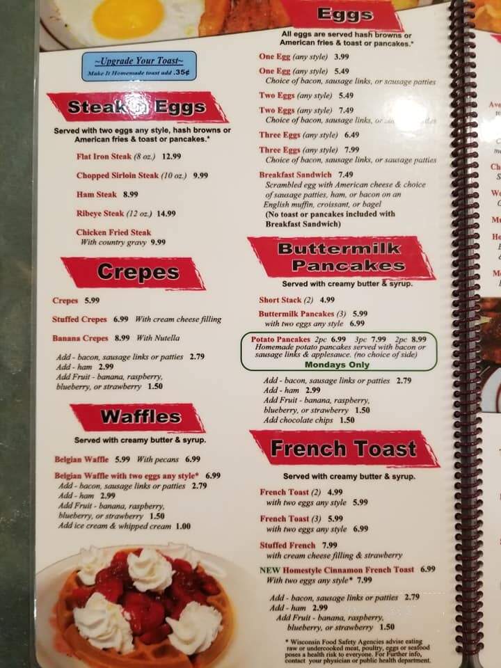 Trucks Place Restaurant - Birnamwood, WI menu_pic