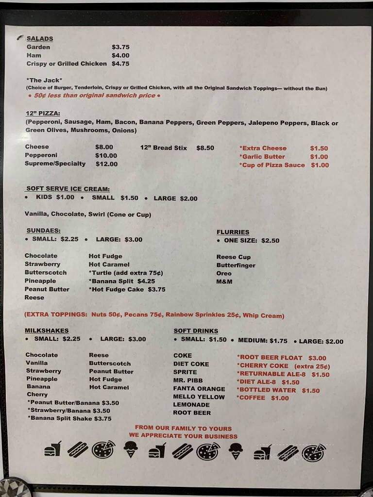 Menifee Frosty Freeze - Frenchburg, KY menu_pic
