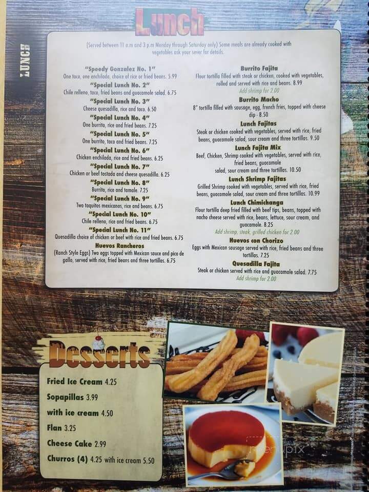 El Maguey - Cameron, MO menu_pic