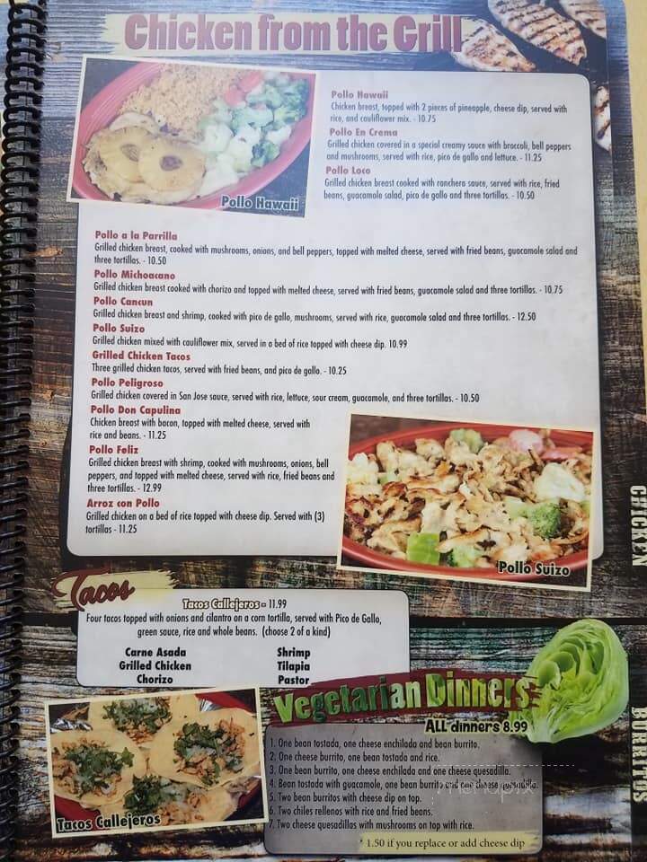 El Maguey - Cameron, MO menu_pic