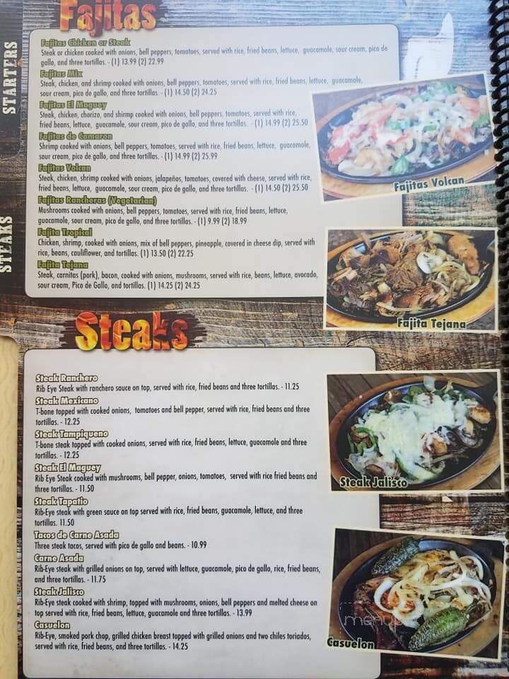 El Maguey - Cameron, MO menu_pic