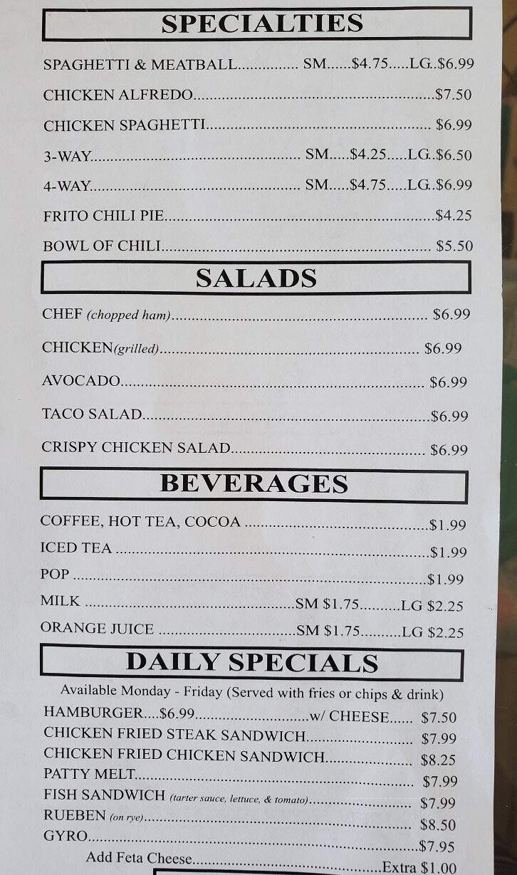 Mark's Place - Coweta, OK menu_pic