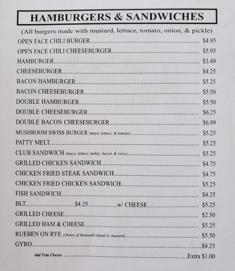 Mark's Place - Coweta, OK menu_pic