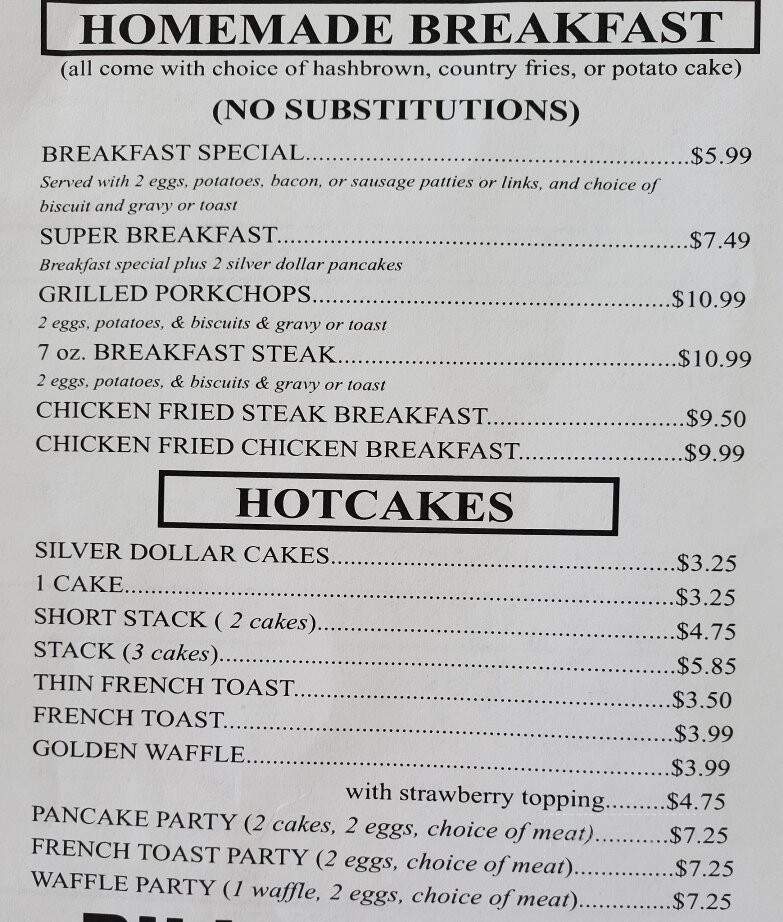 Mark's Place - Coweta, OK menu_pic