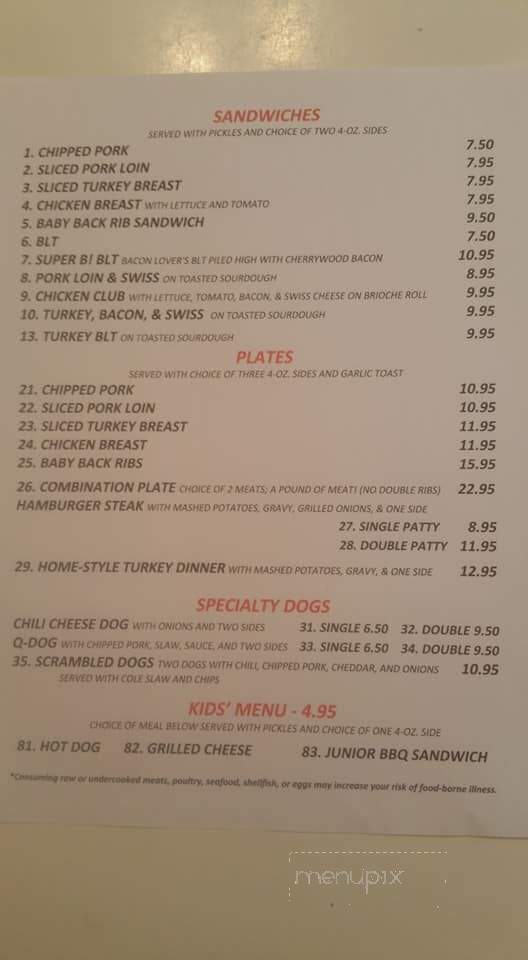 Three Lil Pigs - Pine Mountain, GA menu_pic