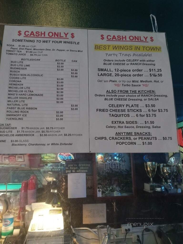 Joe's Corner Pub - Panama City, FL menu_pic