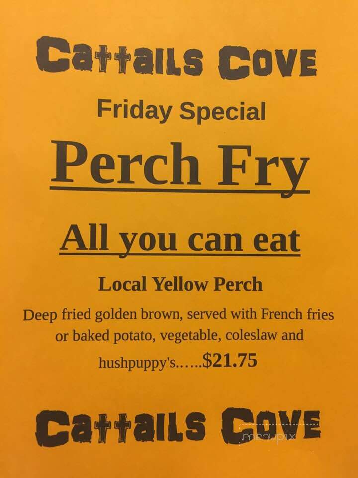 Cattails Cove - Cedarville, MI menu_pic