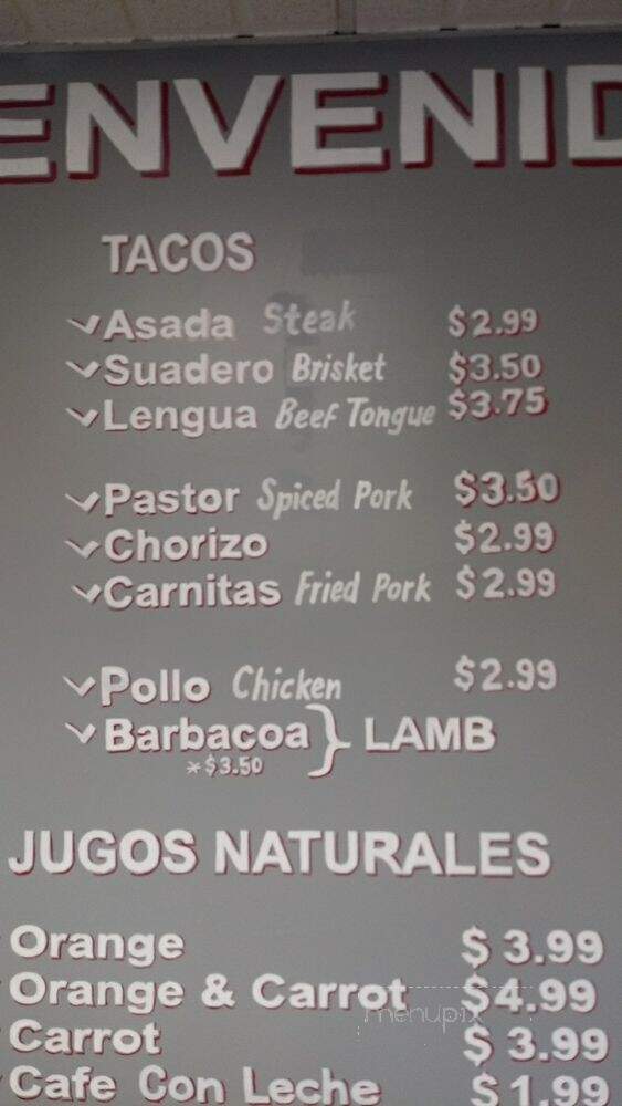 El Papi Real Street Tacos - Temple Hills, MD menu_pic