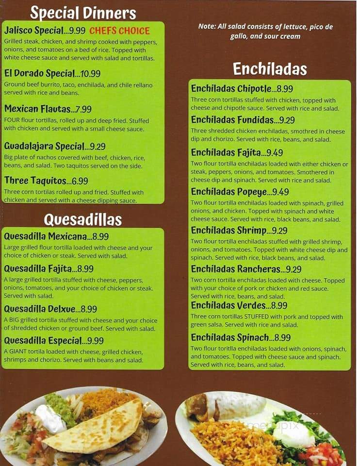 Casa Azteca Mexican Restaurant - Nevada, MO menu_pic