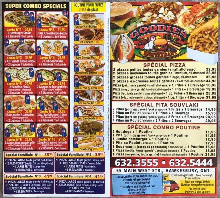 Goodies Restaurant - Hawkesbury, ON menu_pic