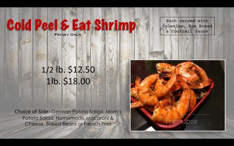 Patti's Murmuring Waters Lodge - Saint Germain, WI menu_pic