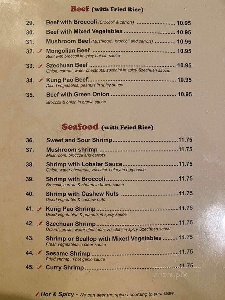 J and J Chinese Cafe - Glendive, MT menu_pic