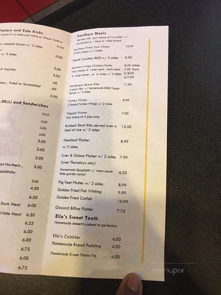 Ella Ray's Cafe - Forestville, MD menu_pic