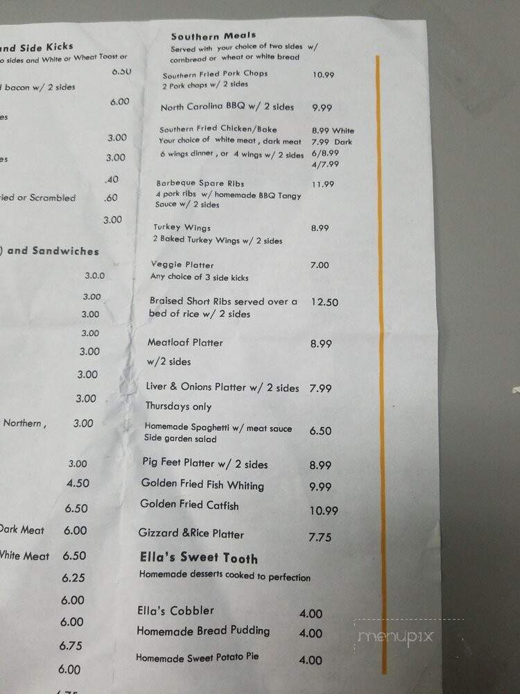 Ella Ray's Cafe - Forestville, MD menu_pic