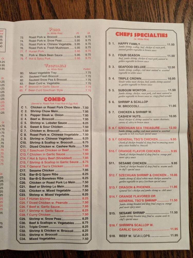 Top China - Cape Charles, VA menu_pic