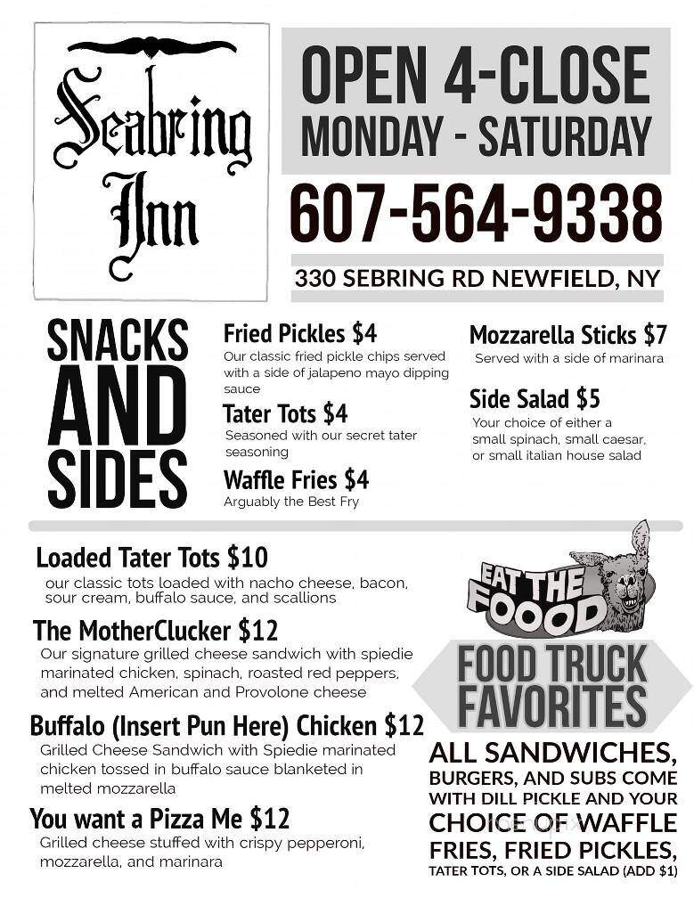 Seabring Inn - Newfield, NY menu_pic