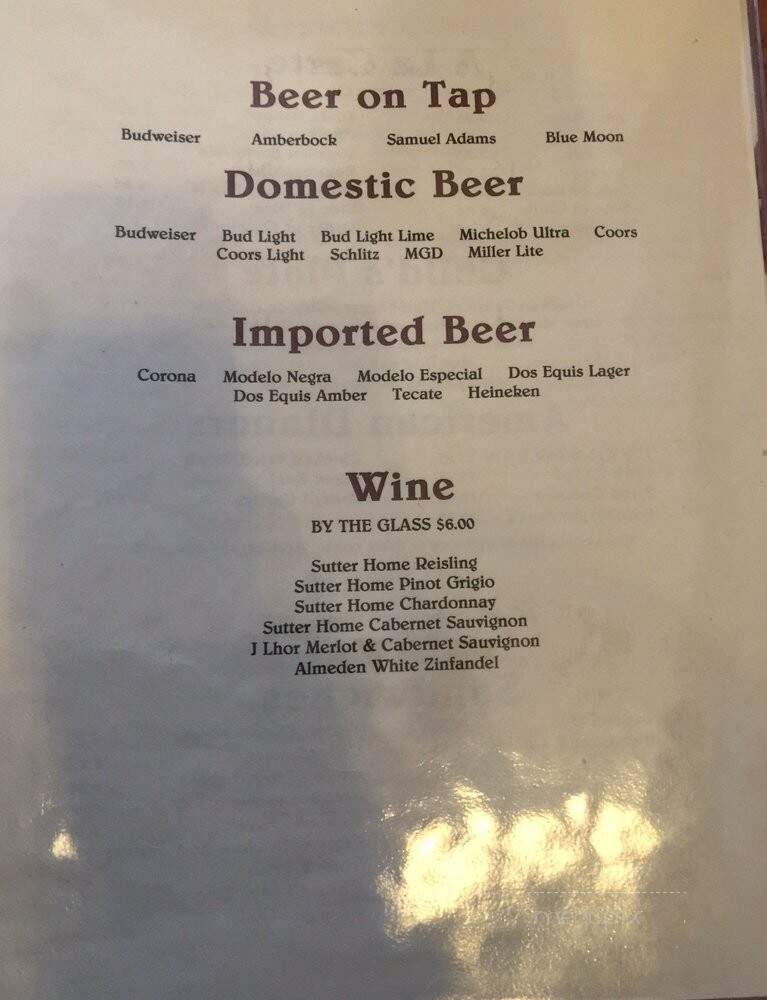 Don Diego's Restaurant - Gallup, NM menu_pic