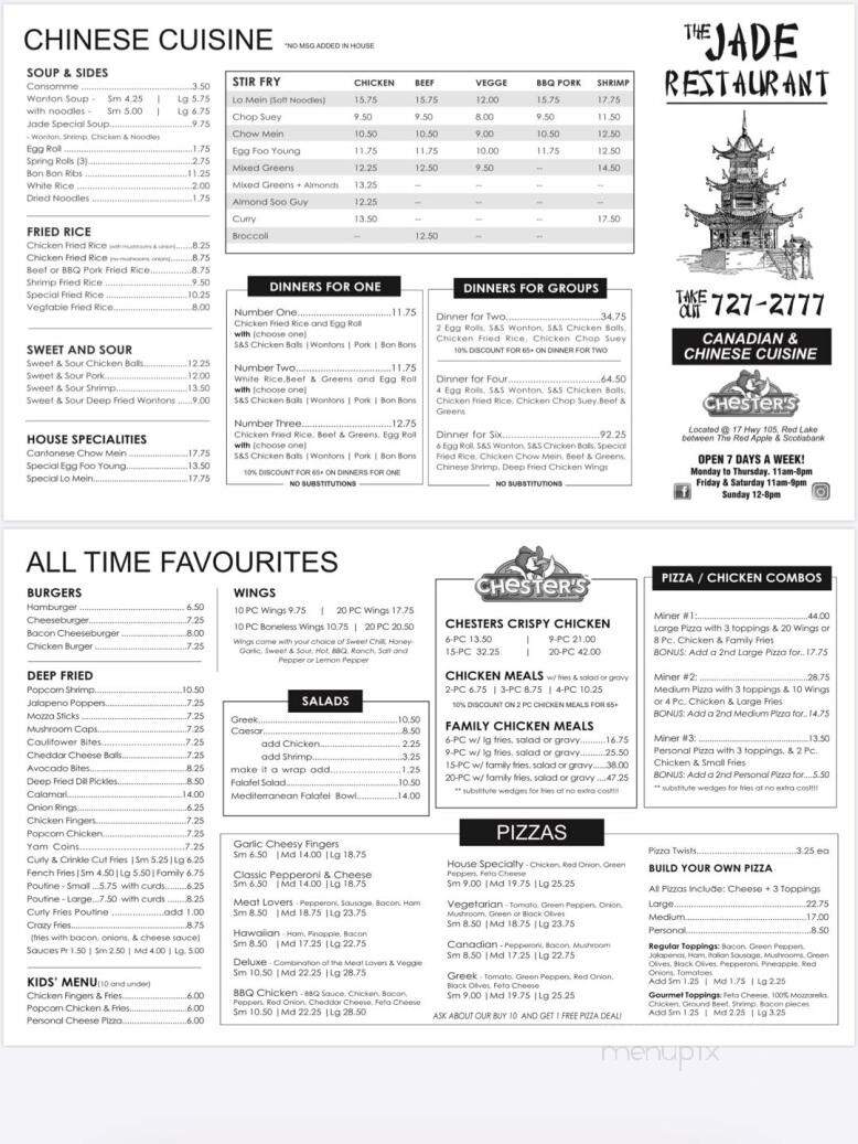 The Jade Restaurant - Red Lake, ON menu_pic