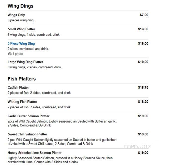 Paradise Soulfood And Sweets - Scranton, PA menu_pic