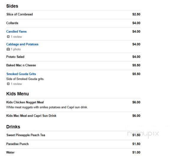 Paradise Soulfood And Sweets - Scranton, PA menu_pic