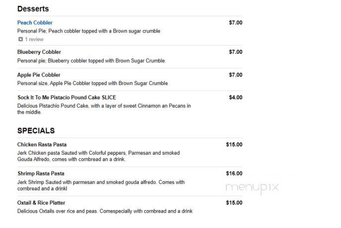 Paradise Soulfood And Sweets - Scranton, PA menu_pic