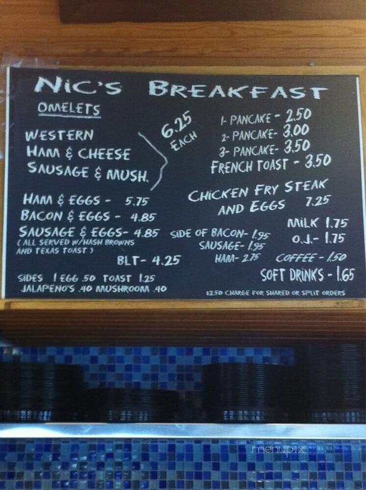 Nic's Grill - Oklahoma City, OK menu_pic