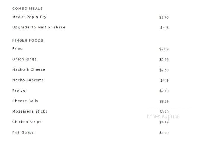Zesto Drive-In - Brookings, SD menu_pic