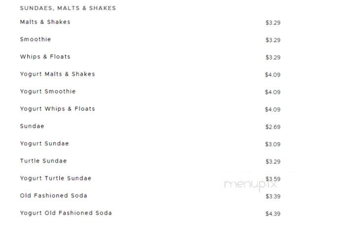 Zesto Drive-In - Brookings, SD menu_pic