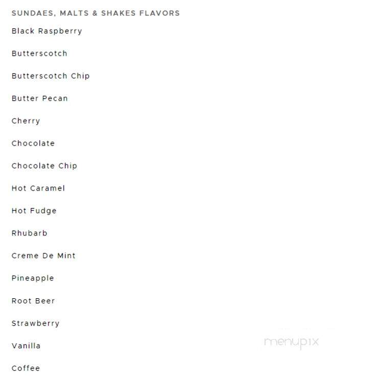 Zesto Drive-In - Brookings, SD menu_pic
