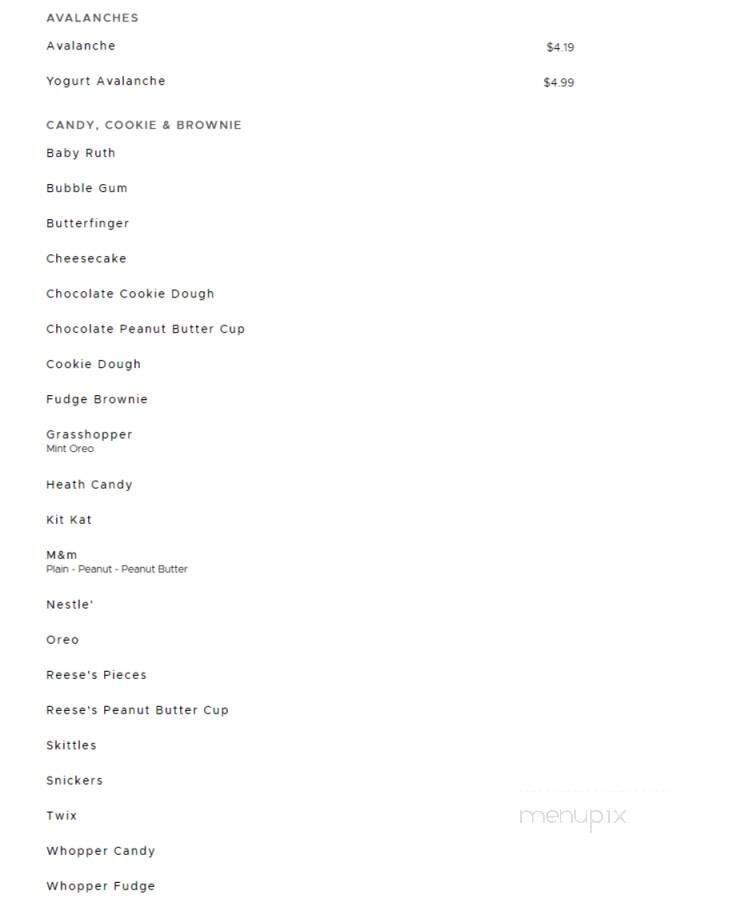 Zesto Drive-In - Brookings, SD menu_pic