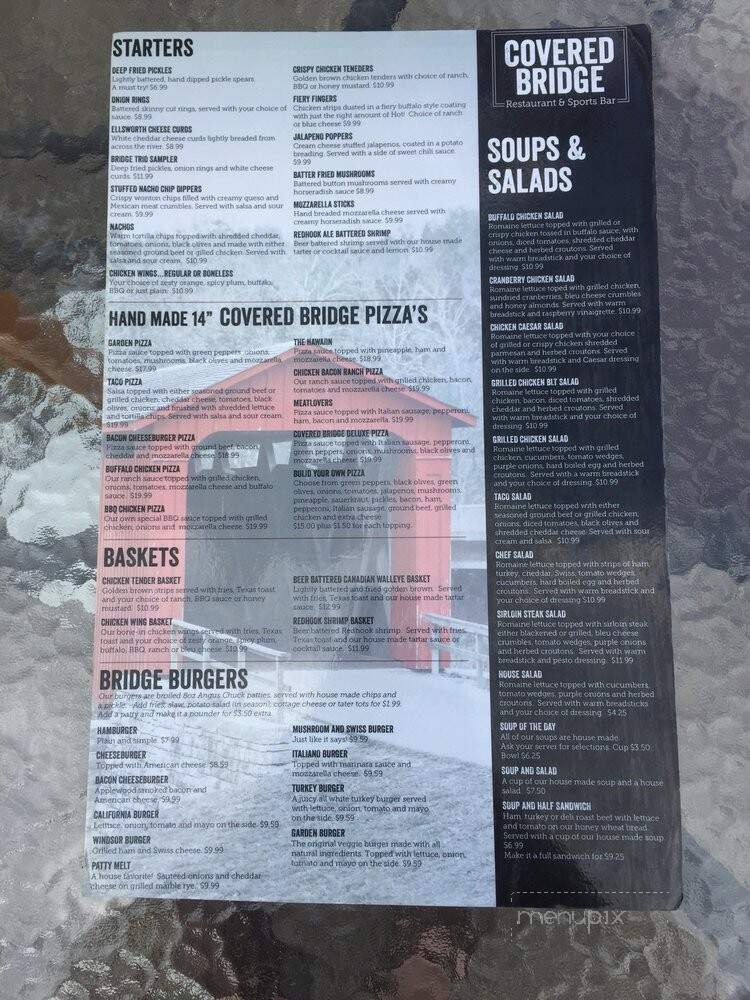 Covered Bridge Family Restaurant - Zumbrota, MN menu_pic