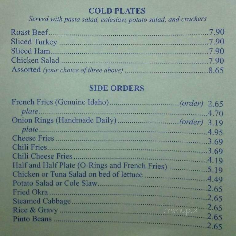 Palmetto Restaurant - Inman, SC menu_pic