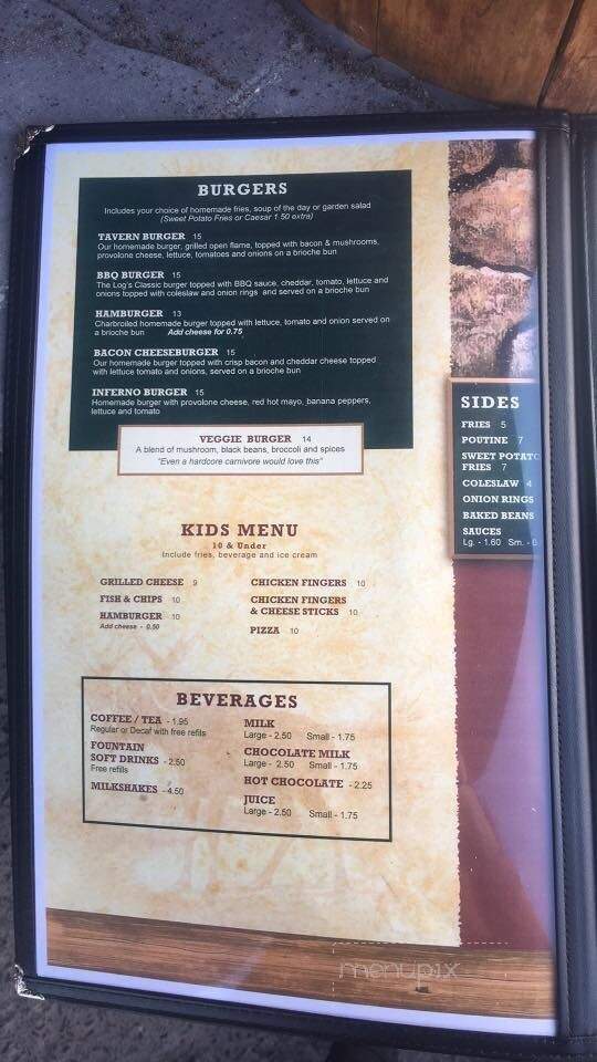 The Log Cabin Restaurant - Washago, ON menu_pic