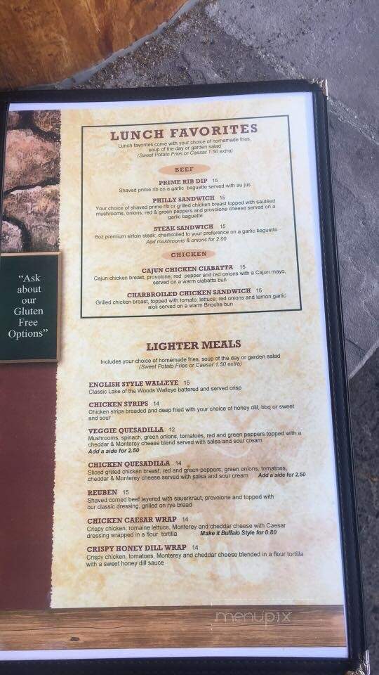 The Log Cabin Restaurant - Washago, ON menu_pic
