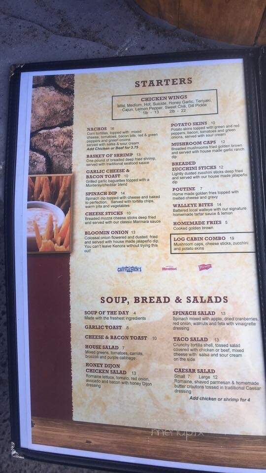 The Log Cabin Restaurant - Washago, ON menu_pic