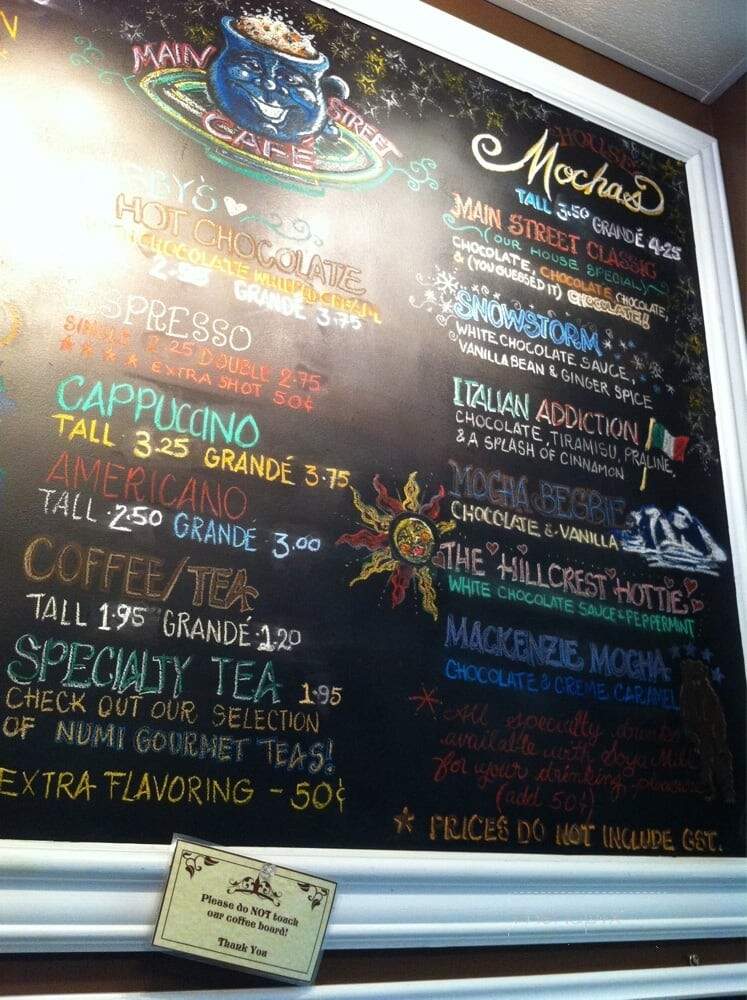 Main Street Cafe - Revelstoke, BC menu_pic
