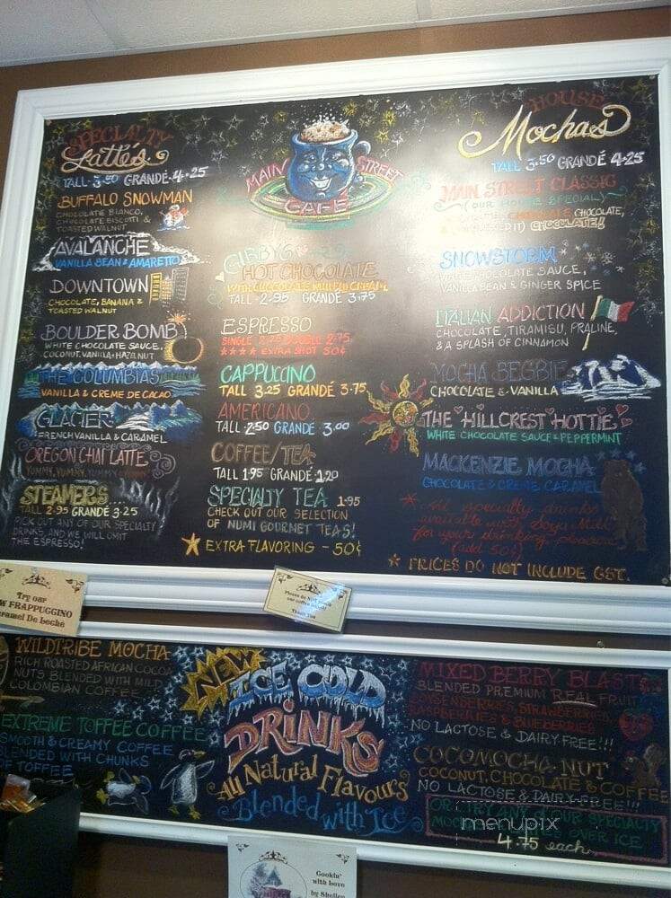 Main Street Cafe - Revelstoke, BC menu_pic
