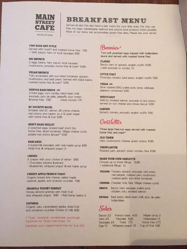 Main Street Cafe - Revelstoke, BC menu_pic