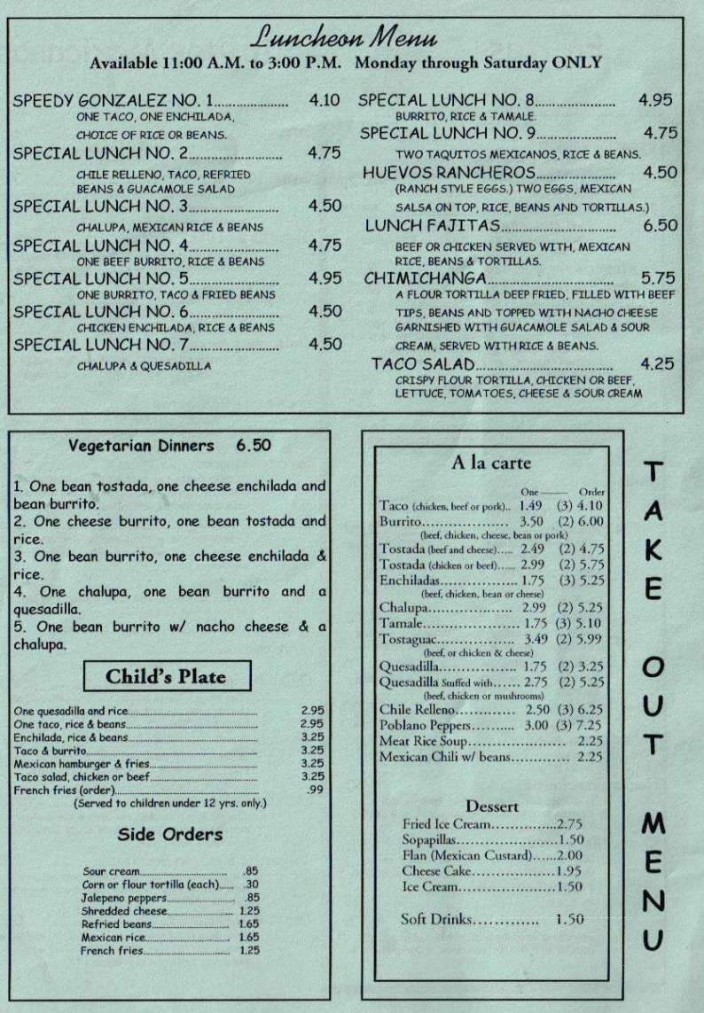 Jalisco Mexican Restaurant - Fulton, MO menu_pic