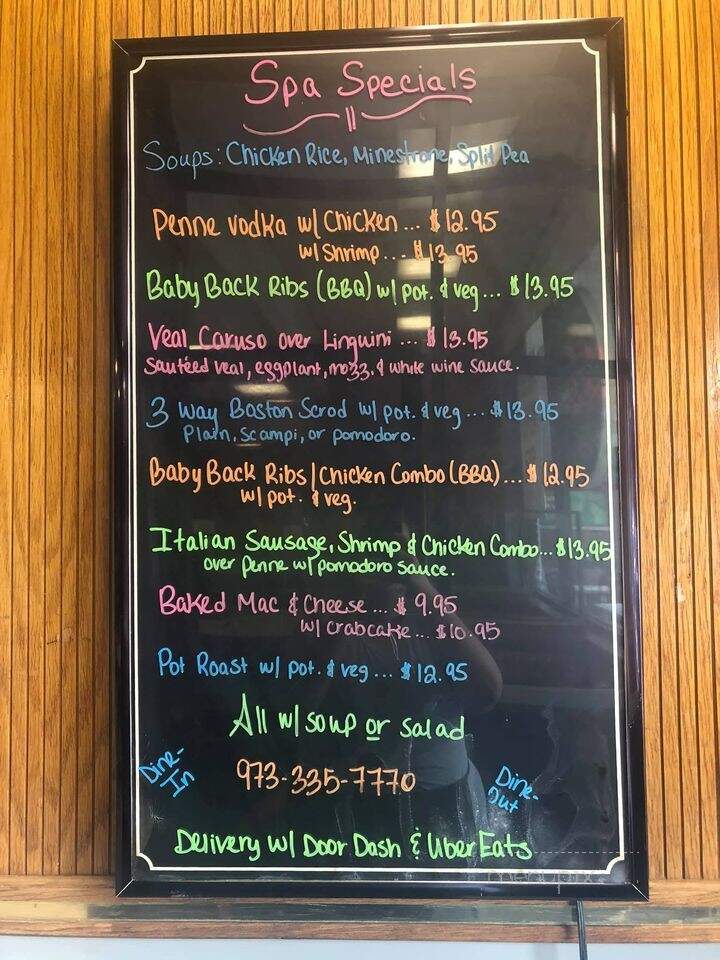 Spa Restaurant - Lake Hiawatha, NJ menu_pic