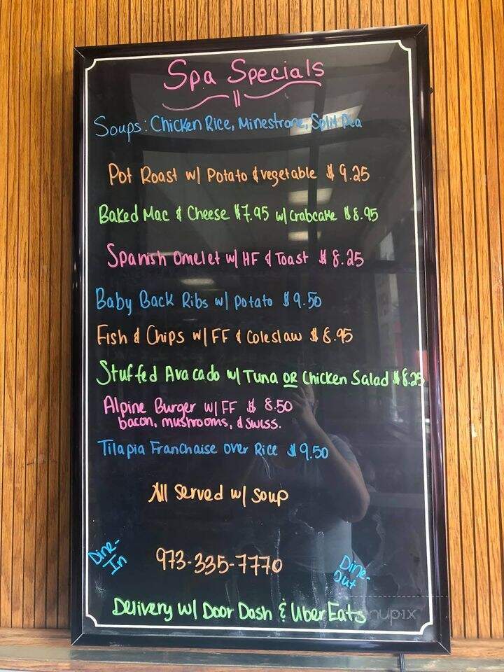 Spa Restaurant - Lake Hiawatha, NJ menu_pic