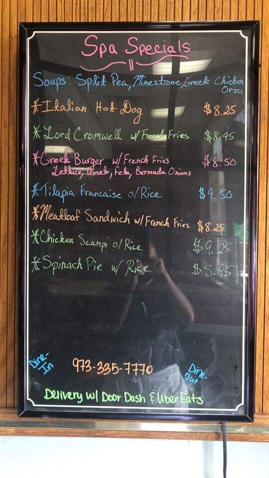 Spa Restaurant - Lake Hiawatha, NJ menu_pic
