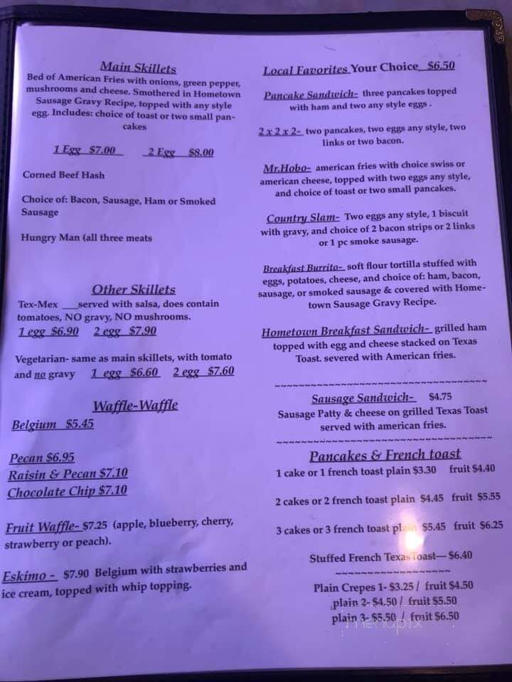 Home Town Family Restaurant - Lagrange, IN menu_pic