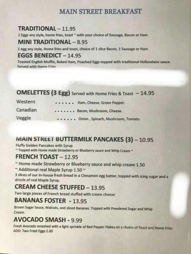 Main Street Restaurant & Bakery - Ingonish, NS menu_pic