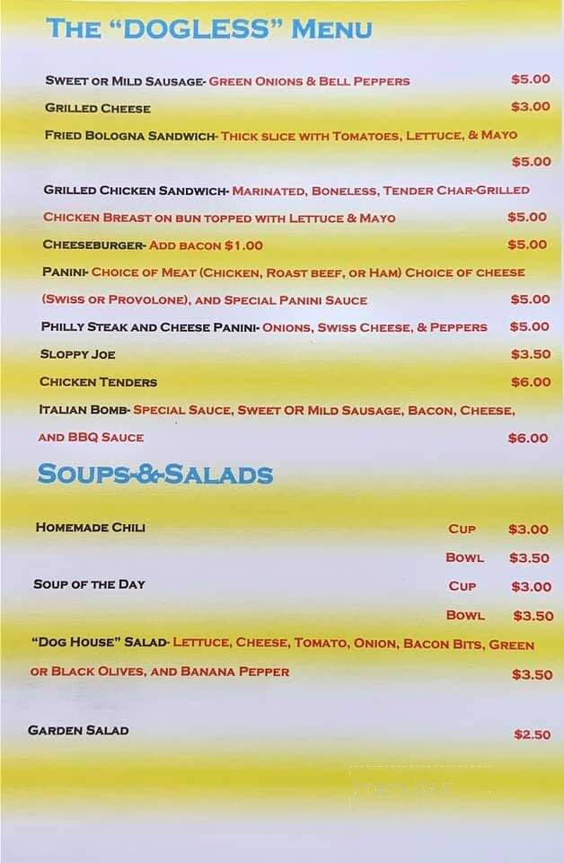 Dog House - Hagerstown, MD menu_pic