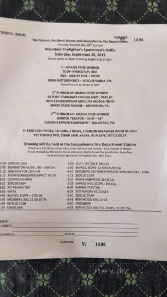 B&E Scoops - Lakewood, PA menu_pic